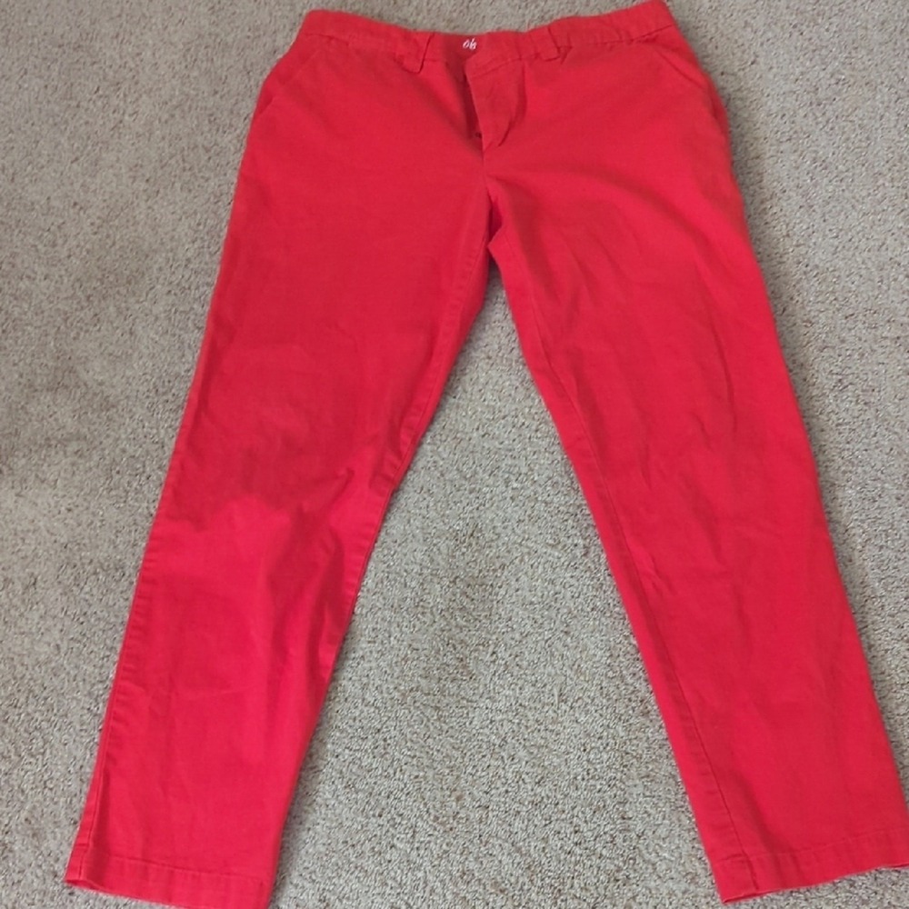 GAP Women's Bright Red Chino Pants Size 6